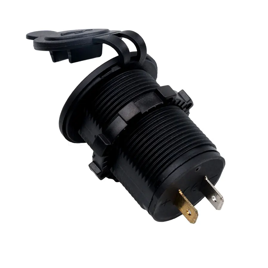 KEBID 12V Dual USB Port Car Charger Socket Plug Cigarette Lighter Outlet For Auto Boat Waterproof Mobile Phone Charging Adapter