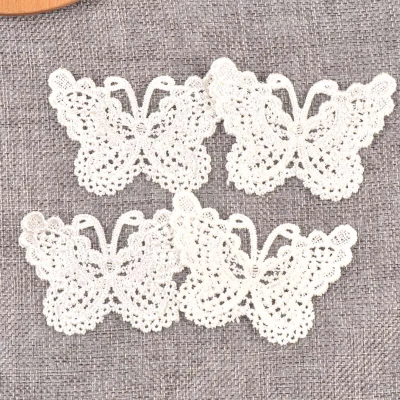 Flower White Lace Applique Mesh Trim For Sew On Guipure Fabric Wedding Supplies Home Decoration