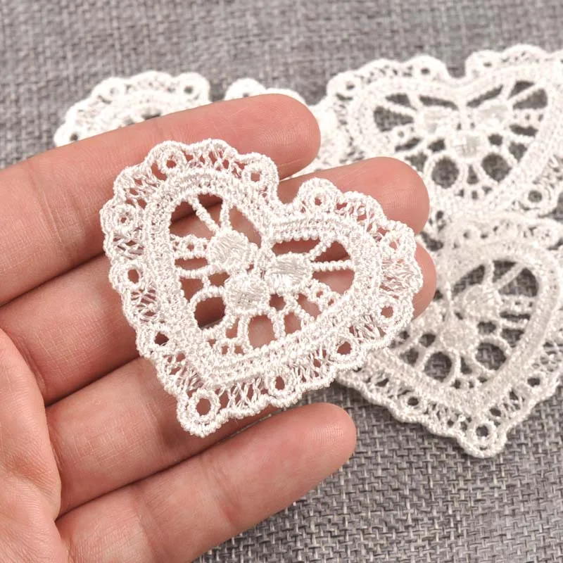 Flower White Lace Applique Mesh Trim For Sew On Guipure Fabric Wedding Supplies Home Decoration