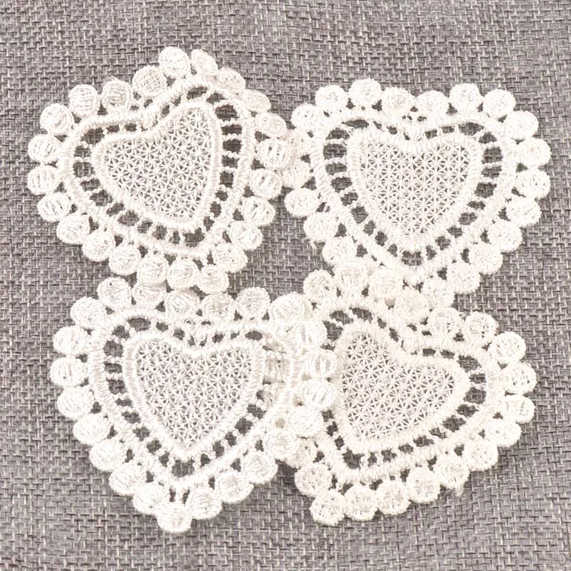 Flower White Lace Applique Mesh Trim For Sew On Guipure Fabric Wedding Supplies Home Decoration