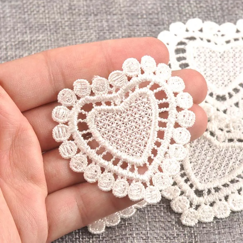 Flower White Lace Applique Mesh Trim For Sew On Guipure Fabric Wedding Supplies Home Decoration