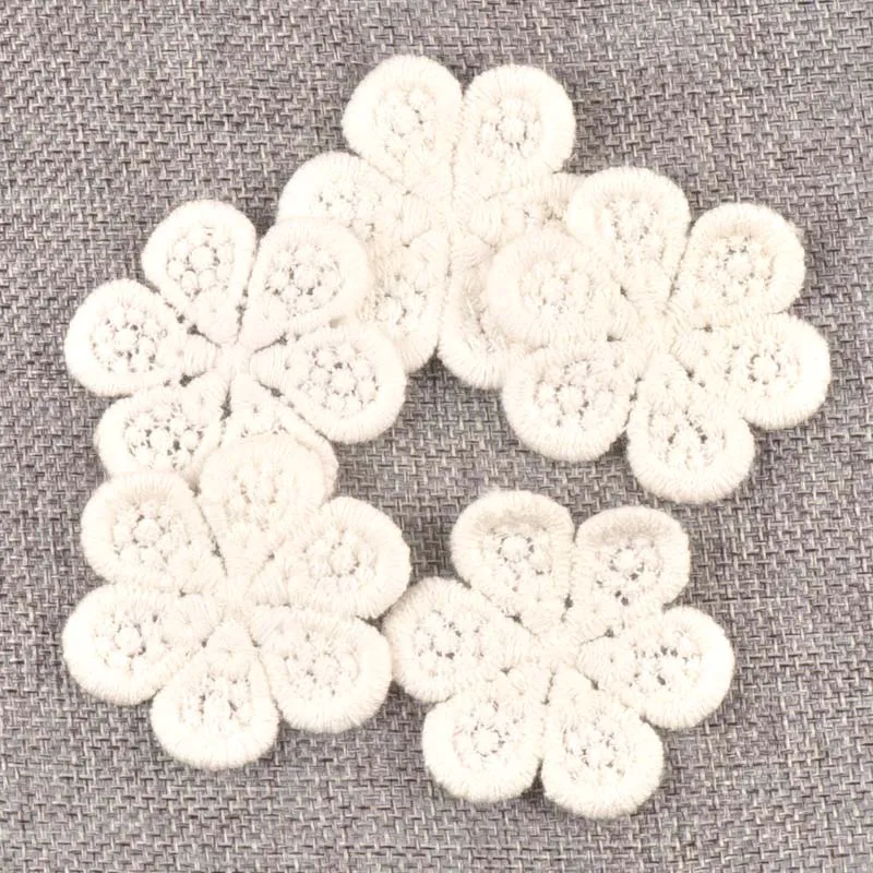 Flower White Lace Applique Mesh Trim For Sew On Guipure Fabric Wedding Supplies Home Decoration