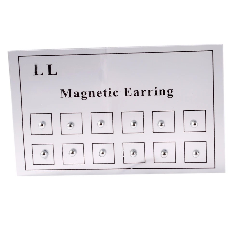 12PCS/Card Fake Cheater Non Pierced Magnet Ear Tragus Cartilage Lip Labret Stud Nose Ring  Jewelry Magnetic Earring