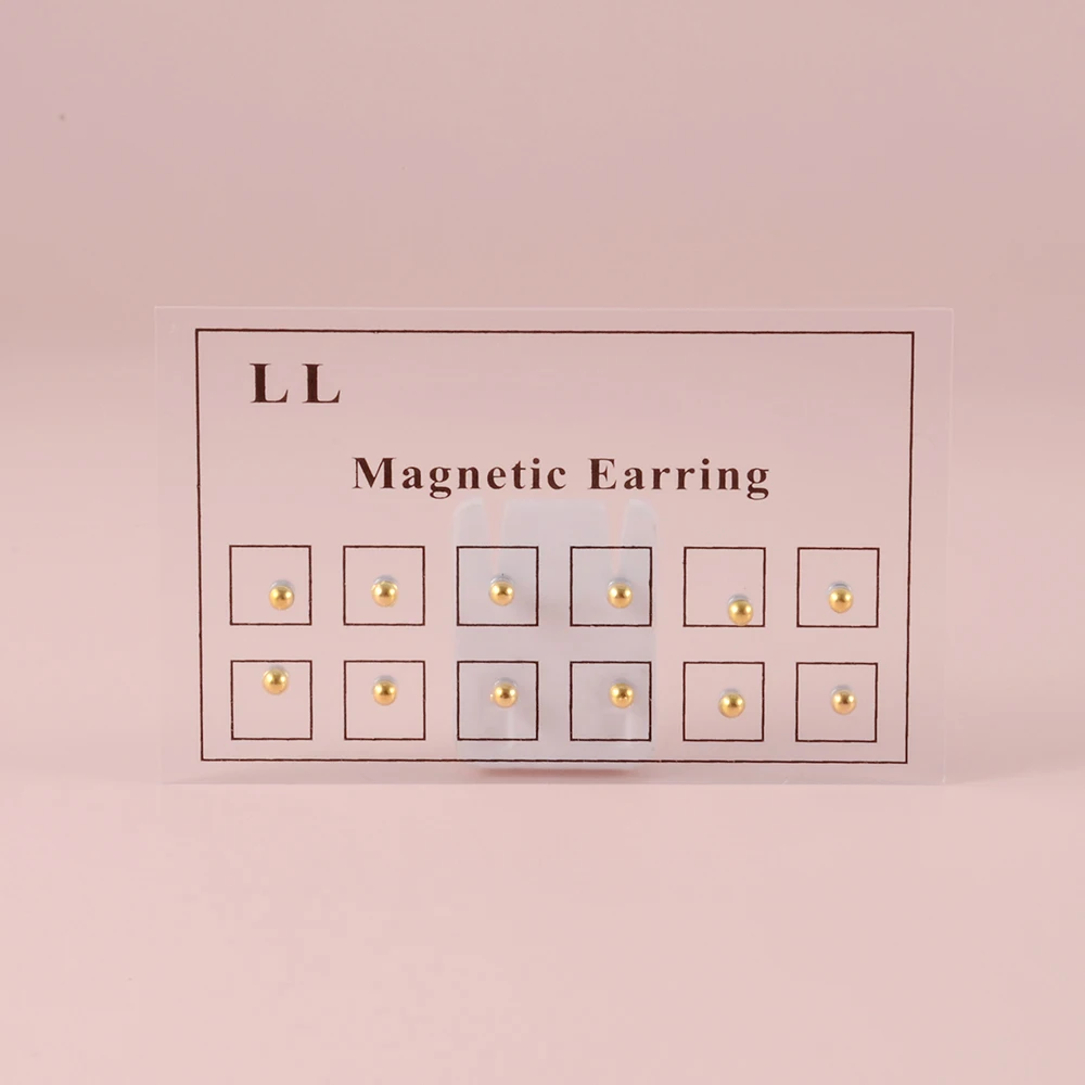 12PCS/Card Fake Cheater Non Pierced Magnet Ear Tragus Cartilage Lip Labret Stud Nose Ring  Jewelry Magnetic Earring