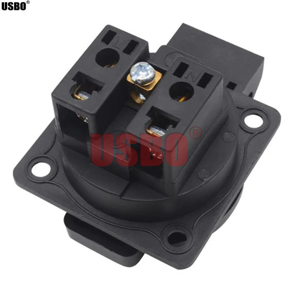 Black Blue Round Cover 50*50mm EU Industry AC Power Socket IP44 Europe Germany 16A 250V Grounding Outdoor Waterproof Socket