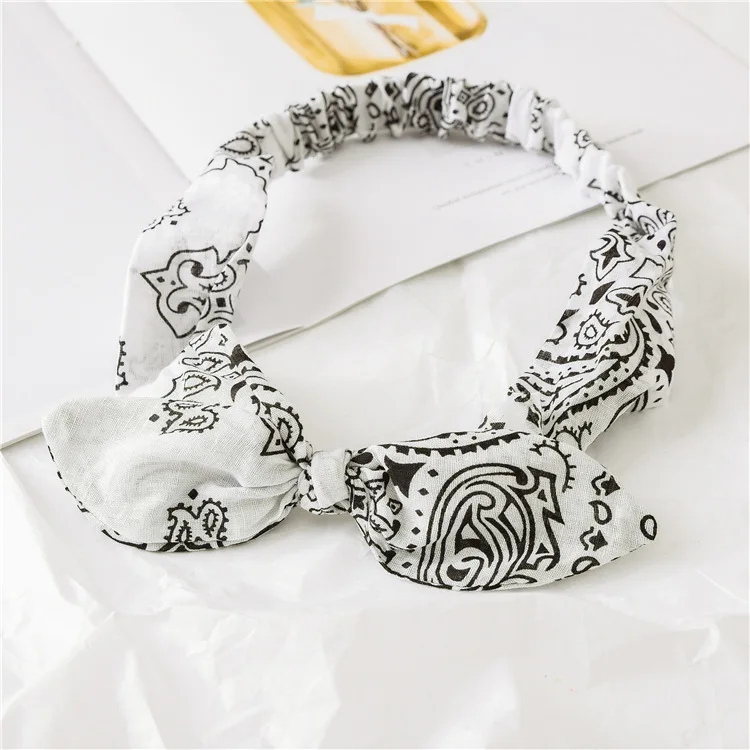New Boho Women Soft Solid Print Headbands Vintage Cross Knot Elastic Hairbands Turban Bandanas Girls Hair Bands Hair Accessories