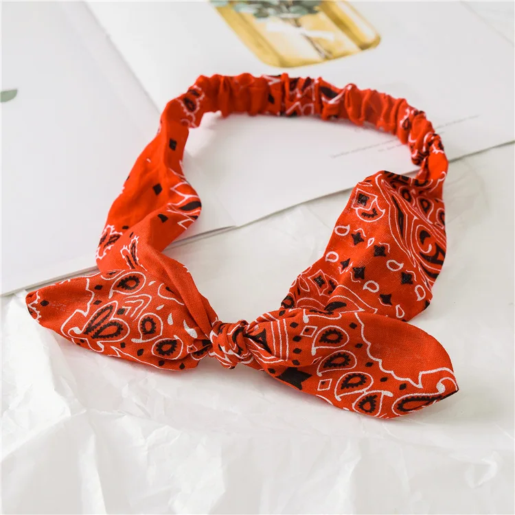 New Boho Women Soft Solid Print Headbands Vintage Cross Knot Elastic Hairbands Turban Bandanas Girls Hair Bands Hair Accessories