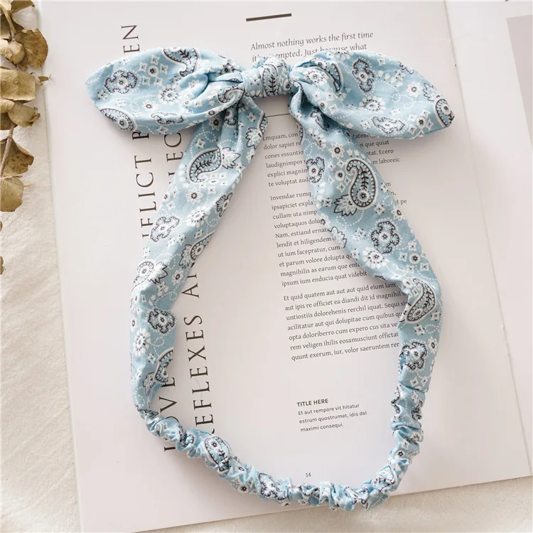 New Boho Women Soft Solid Print Headbands Vintage Cross Knot Elastic Hairbands Turban Bandanas Girls Hair Bands Hair Accessories