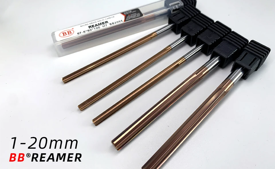 BB Reamer HSS Cobalt Wear Resistant High Precision H7 Diameter 2mm-16mm Left Spiral Flute Hole Drill Metal Steel Aluminum Tool