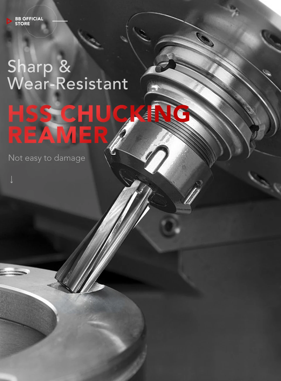 BB Reamer HSS Cobalt Wear Resistant High Precision H7 Diameter 2mm-16mm Left Spiral Flute Hole Drill Metal Steel Aluminum Tool