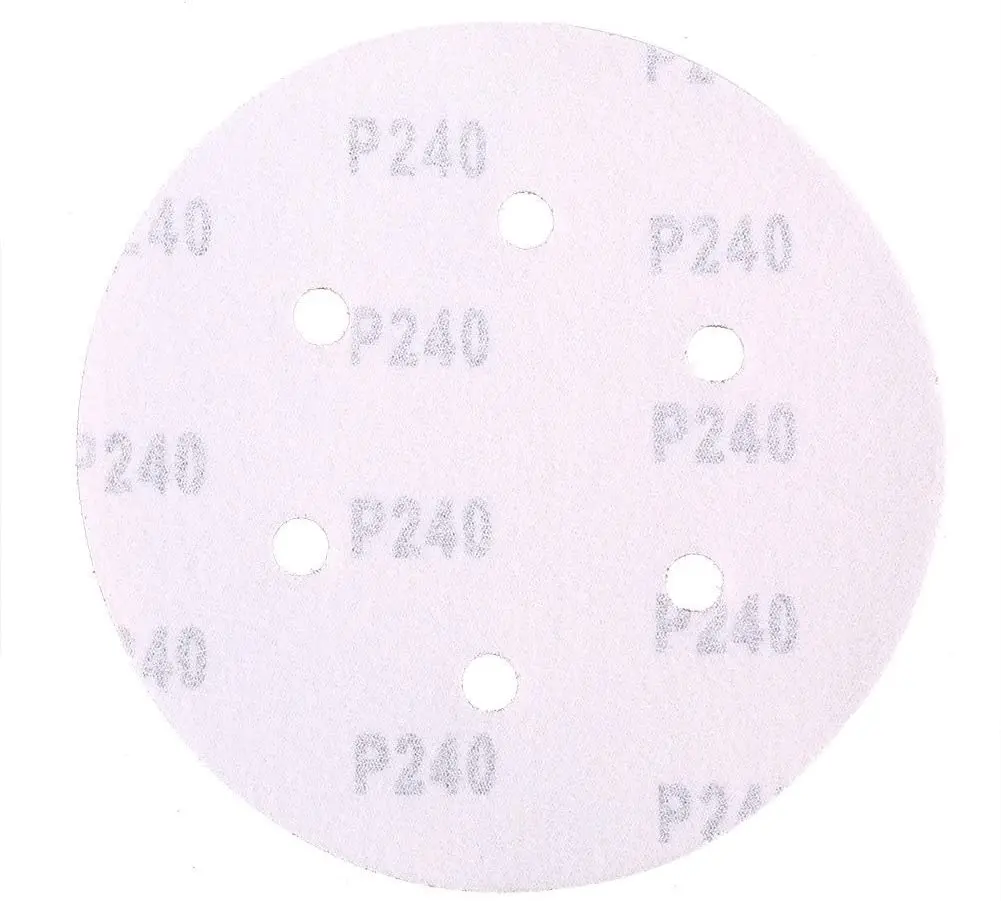 6 Inch 6 Holes 150MM Sanding Discs 60-2000 Grit Flocking Sandpaper Orbital Sander Hook and Loop  Aluminum Oxide Sand Paper