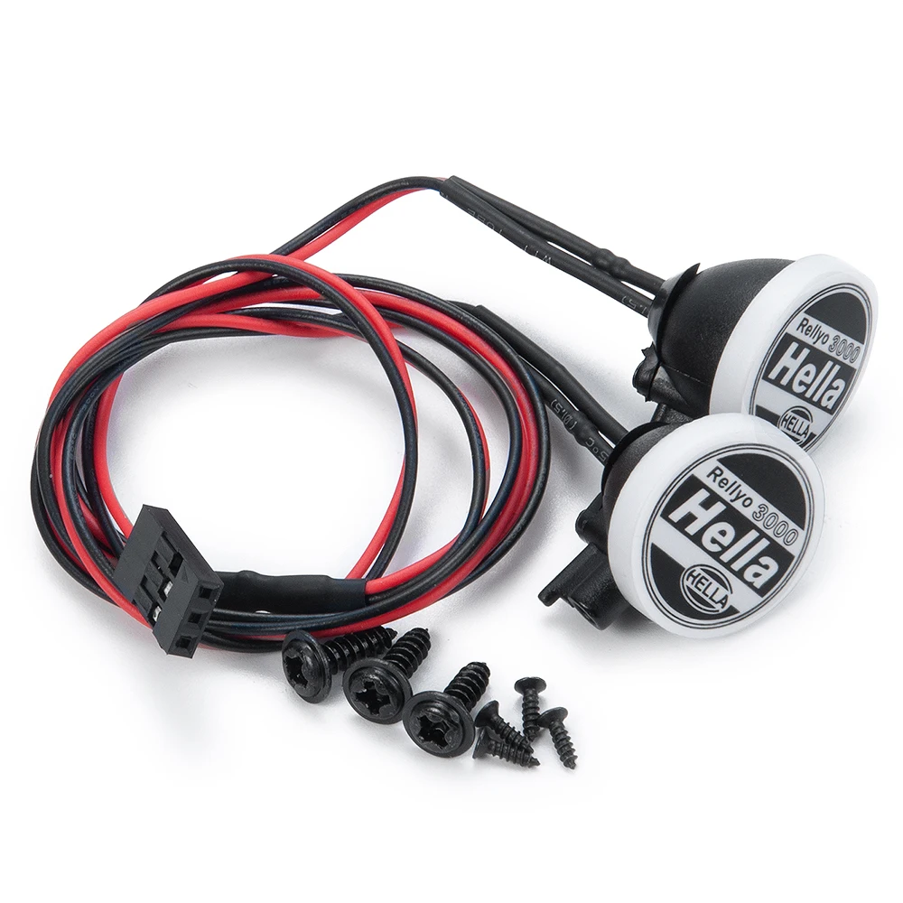 AXSPEED 2/4Pcs LED Light with Round Plastic Cover for TRX-4 Axial SCX10 Tamiya CC01 D90 TF2 1:10 RC Crawler Car Upgrade Parts
