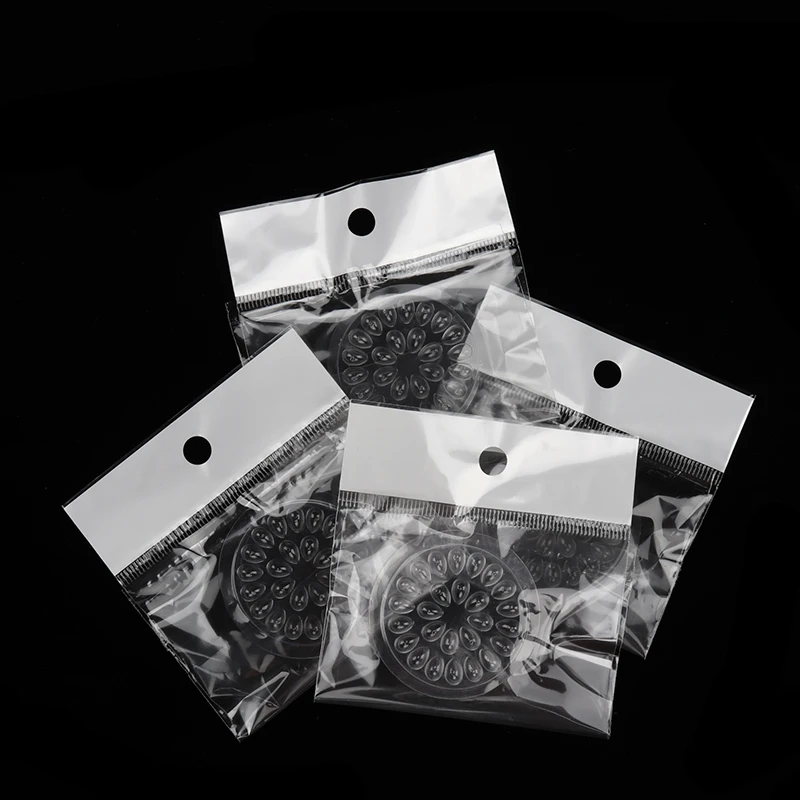 100Pcs Disposable Eyelash Glue Pallet Eyelash Extension Glue Pads Stand Eyelash Plastic Transparent Glue Holder Glue Gasket
