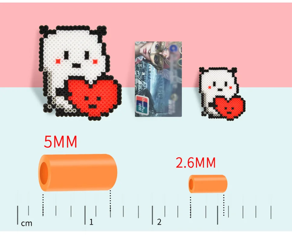 2.6mm 24/48 Colors Hama Beads Education Iron Beads 3D Puzzle Beads Ironing Guarantee Perler Fuse Beads DIY Toy Miçangas