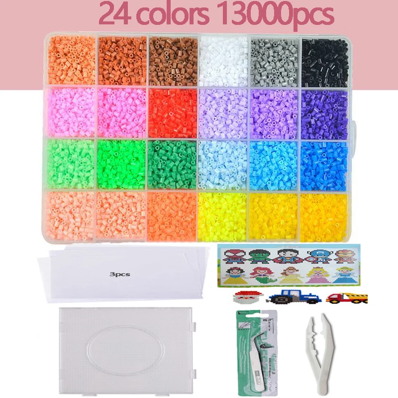 2.6mm 24/48 Colors Hama Beads Education Iron Beads 3D Puzzle Beads Ironing Guarantee Perler Fuse Beads DIY Toy Miçangas
