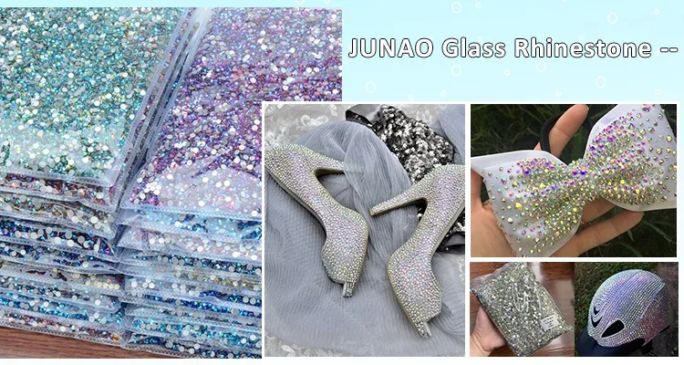 JUNAO 100pcs 7*15mm Pink AB Sewing Rhinestones Flatback Horse Eye Stone Sew On Strass Crystal Loose Acrylic Beads For Needlework