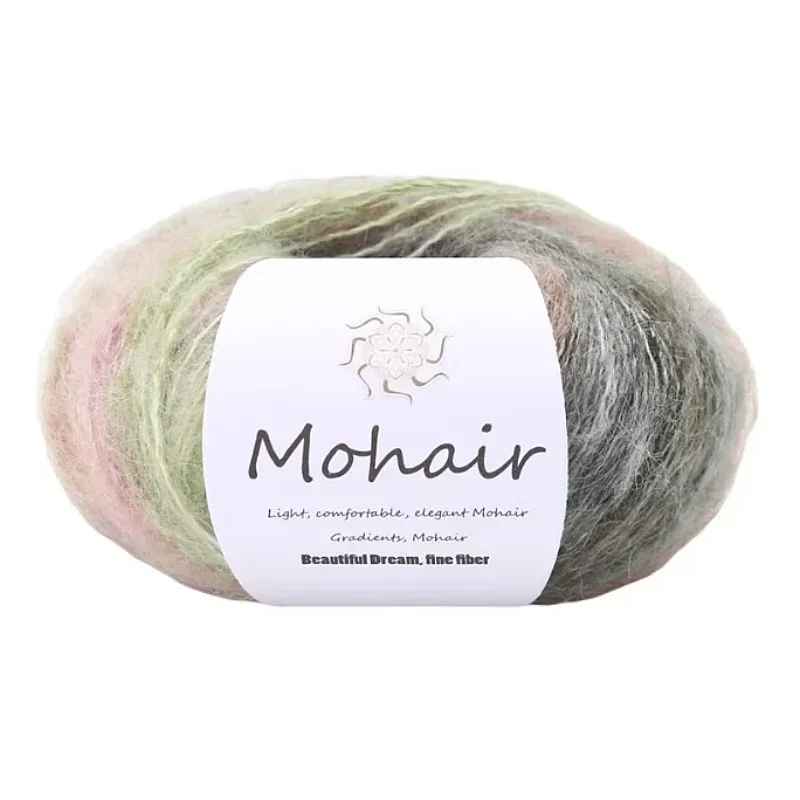 Gradient Mohair Soft Cotton Yarn DIY Crochet Hand Knitting Yarn Segment Dyed Wool Yarn For Baby Sweater Hat Scarf