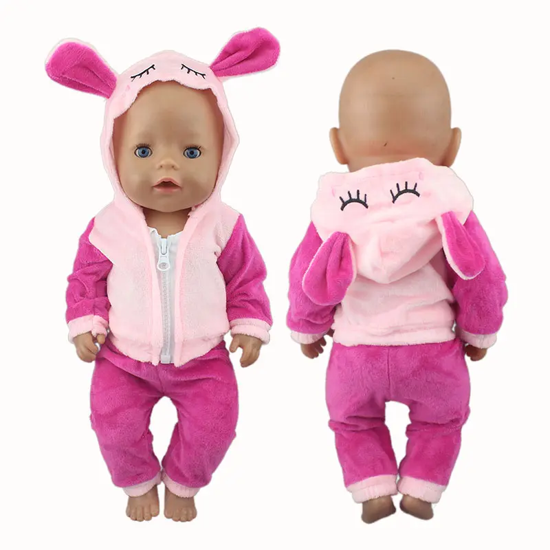 2023 New Dolls Outfit Suits For 17 inch 43cm Baby Reborn Doll Cute Jumpers Rompers New Born Doll Clothes