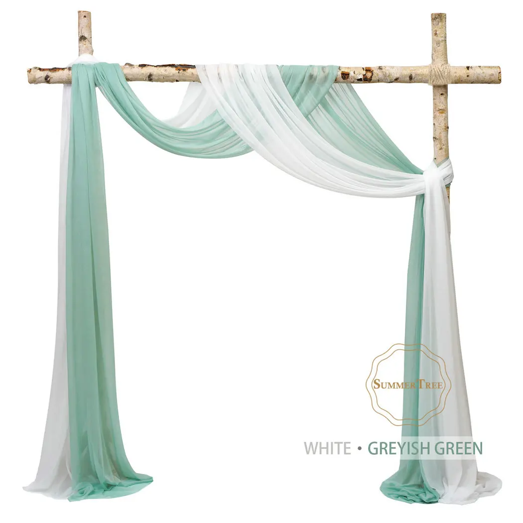 10 Meters Wedding Arch Drape Fabric Sheer Chiffon Tulle Curtain Draping Backdrop Party Supplies Home Drapery Ceremony Decoration