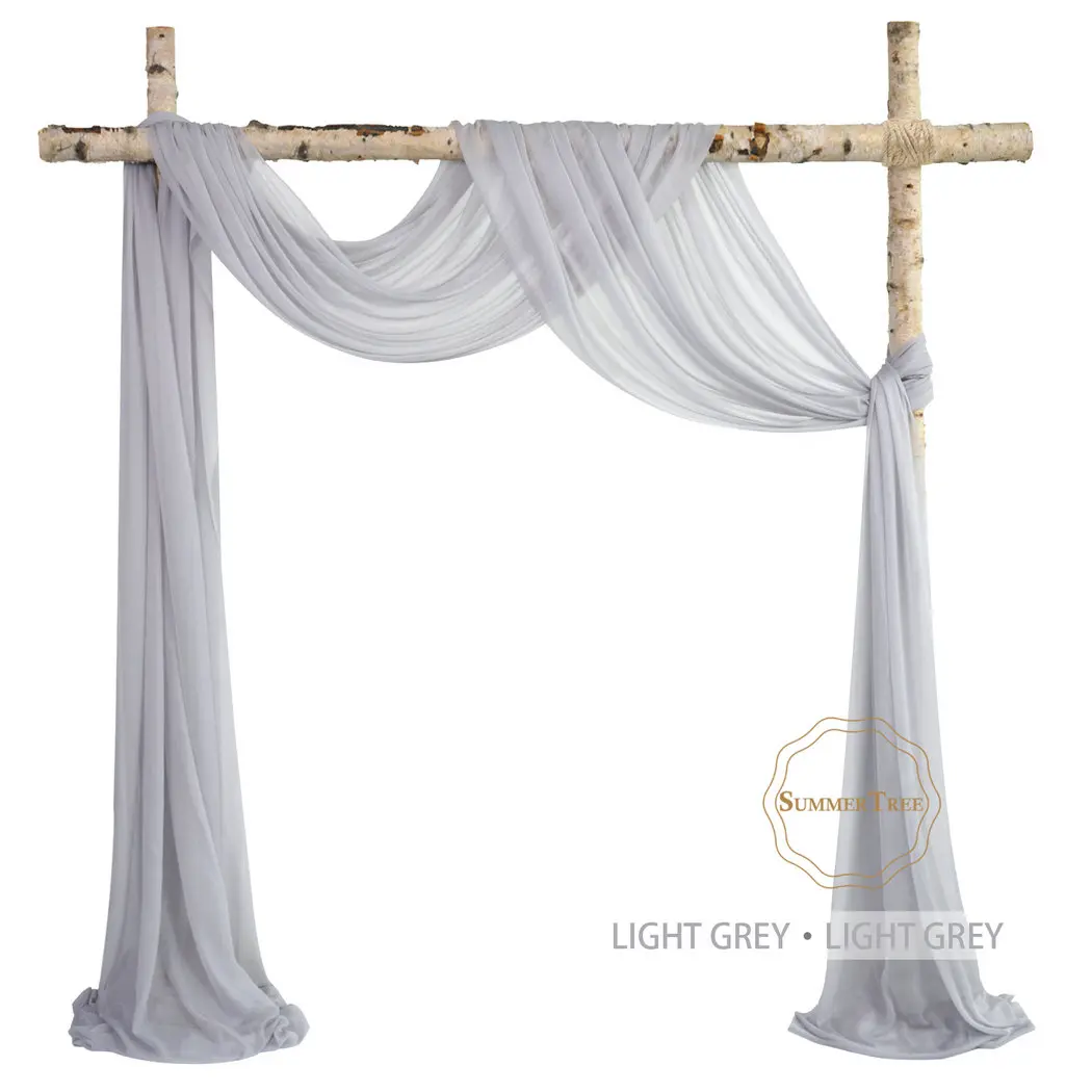 10 Meters Wedding Arch Drape Fabric Sheer Chiffon Tulle Curtain Draping Backdrop Party Supplies Home Drapery Ceremony Decoration