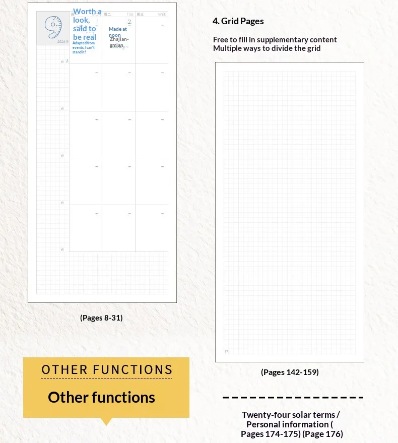 Kinbor Weekly Planner Notebook UnDated Agenda Schedule Daily Monthly Journal Book Portable Record Diary Plan Notepad Stationery