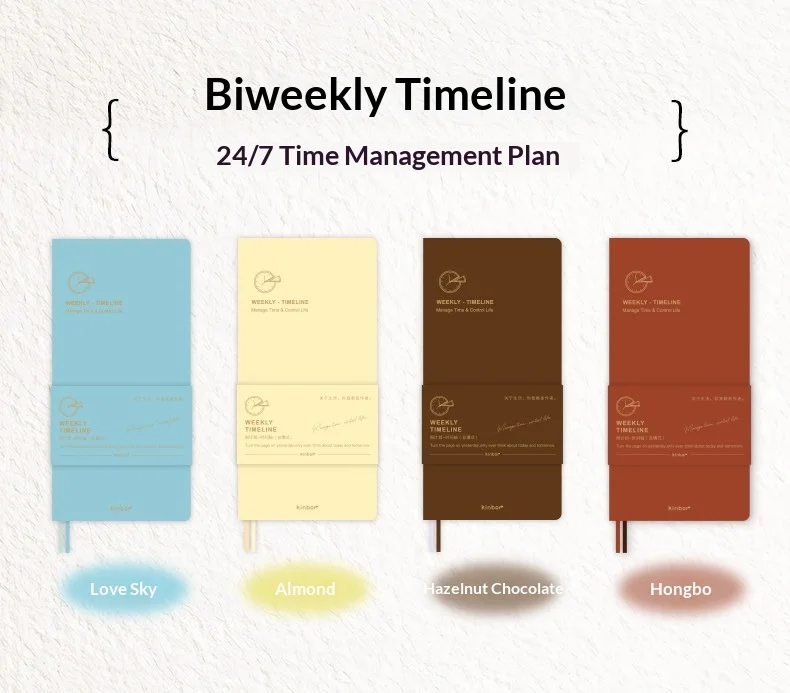 Kinbor Weekly Planner Notebook UnDated Agenda Schedule Daily Monthly Journal Book Portable Record Diary Plan Notepad Stationery