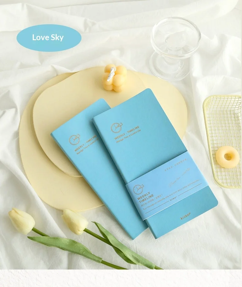 Kinbor Weekly Planner Notebook UnDated Agenda Schedule Daily Monthly Journal Book Portable Record Diary Plan Notepad Stationery