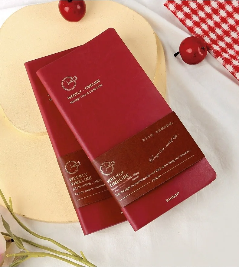Kinbor Weekly Planner Notebook UnDated Agenda Schedule Daily Monthly Journal Book Portable Record Diary Plan Notepad Stationery
