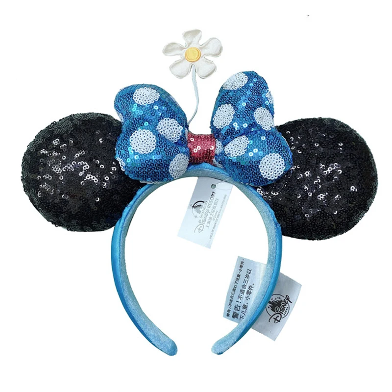 Disney Mickey Mouse Ear Headband Wave Point Big Bows EARS COSTUME Headband Cosplay Plush Adult/Kids Headband Gift