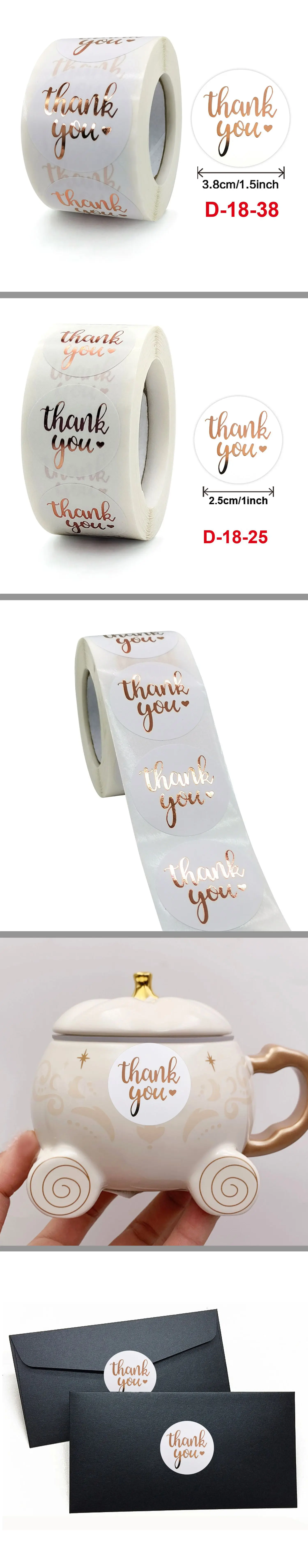 100-500 Pcs 1-1.5Inch Gift Sealing Thank You Stickers Christmas Design Scrapbooking Festival Birthday Party Decorations Labels