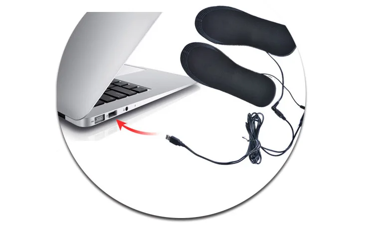 USB Heated Shoe Insoles Feet Warm Sock Pad Mat Electrically Heating Insoles Washable Warm Thermal Insoles Unisex WJ014 Insoles