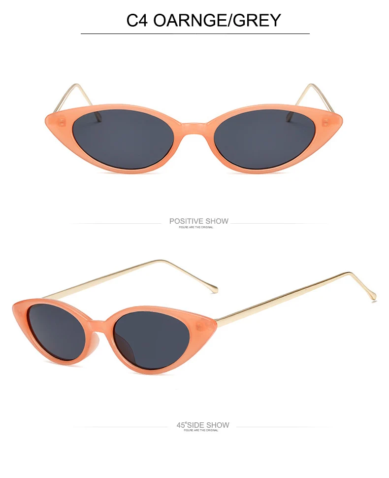 Ladies Cat Eye Sunglasses Women Brand Designer Fashion Small Frame Sun Glasses for Female Trend Glasees UV400 O5