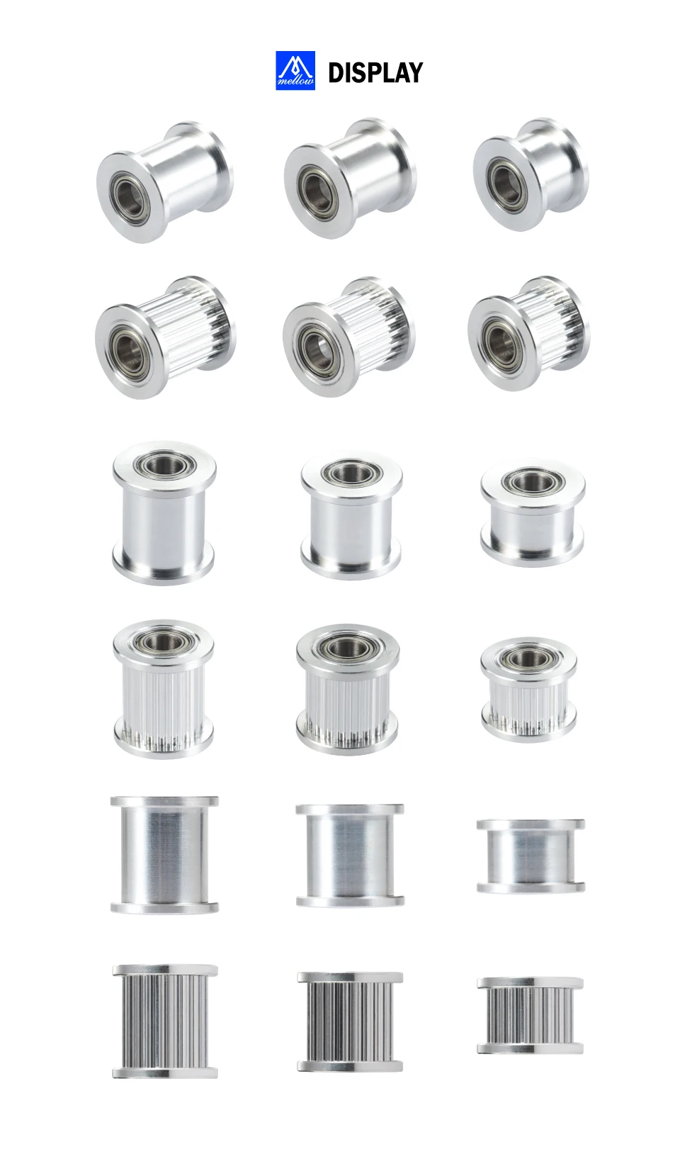 Mellow 3D Printers Parts 1pcs GT2 Idler Timing Pulley 20 Tooth Wheel Bore 5mm Aluminium Gear Teeth for GT2 Timing Belt 6MM