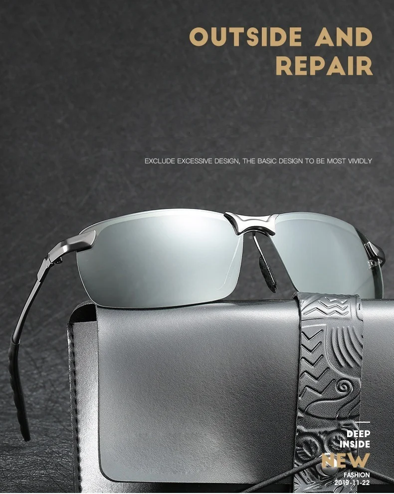 Photochromic Sunglasses Men  Driving Chameleon Glasses Male Change Color Sun Glasses Day Night Vision Driver's Eyewear