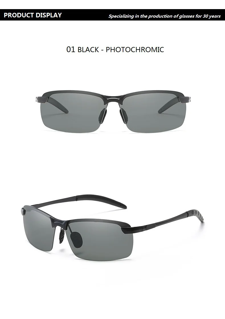 Photochromic Sunglasses Men  Driving Chameleon Glasses Male Change Color Sun Glasses Day Night Vision Driver's Eyewear