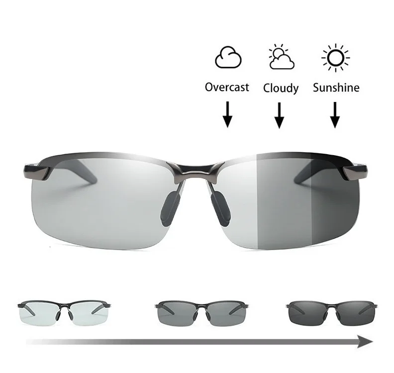 Photochromic Sunglasses Men  Driving Chameleon Glasses Male Change Color Sun Glasses Day Night Vision Driver's Eyewear