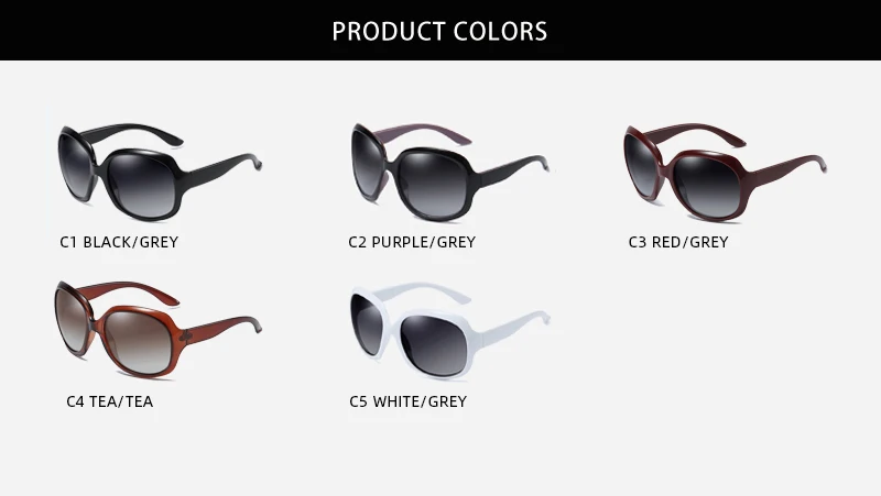 Brand Design Elegant Oversized Polarized Sunglasses Women Fashion Big Round Sun Glasses Ladies Vintage Outdoor Anti Glare Shades