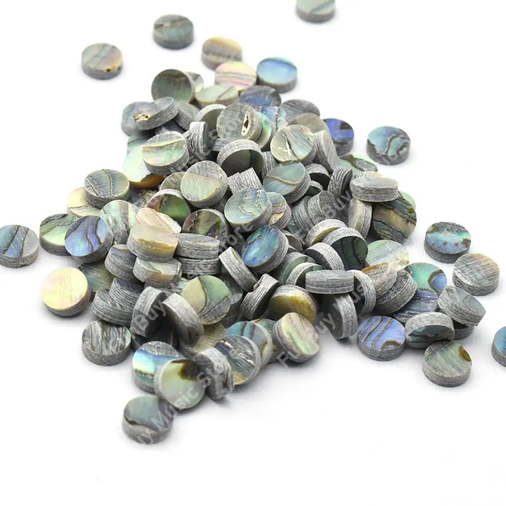 20pcs 2/3/4/6*2mm Colourful Abalone Inlay Dots Abalone White Pearl Shell Dots for Ukulele Acoustic Guitar Fretboard Fingerboard