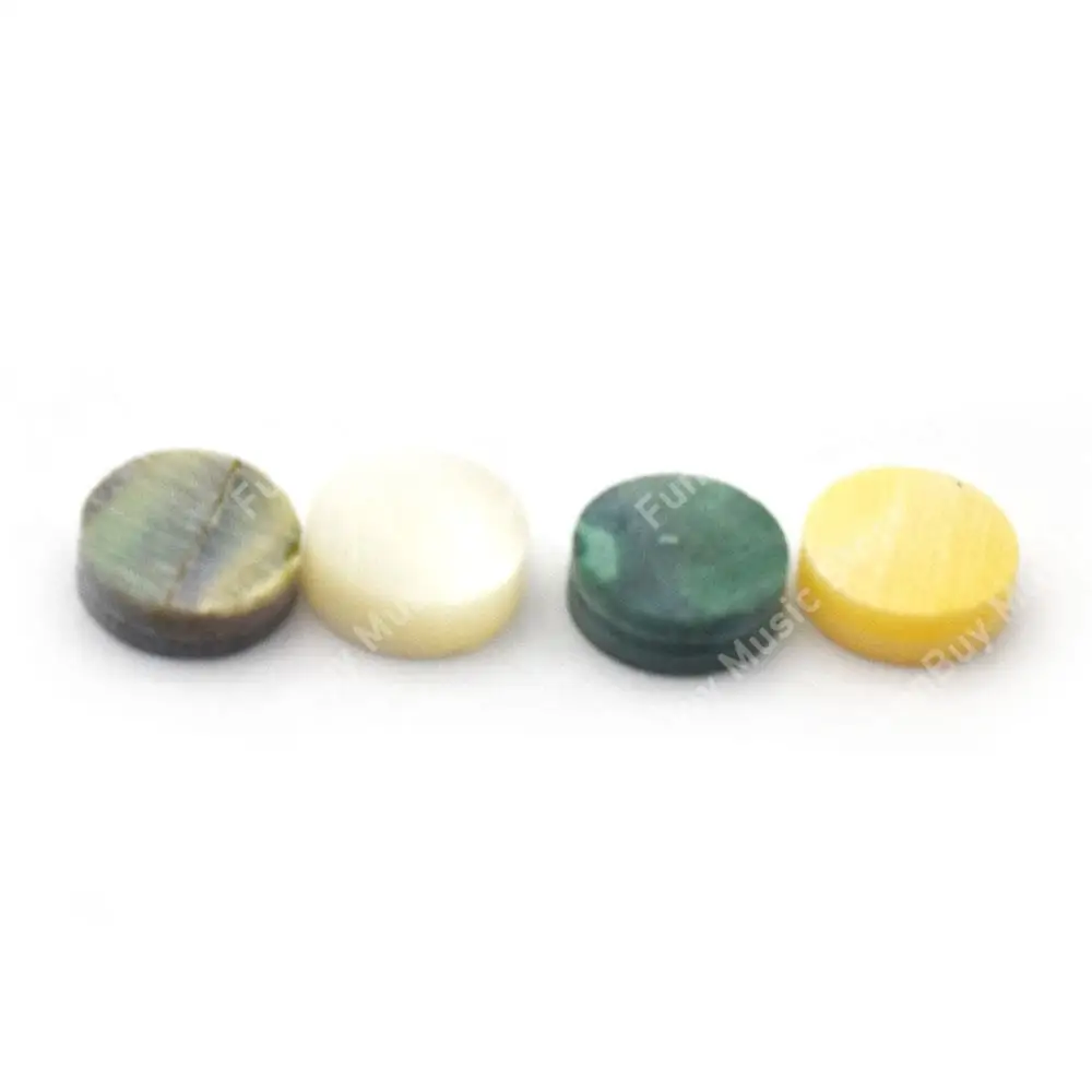 20pcs 2/3/4/6*2mm Colourful Abalone Inlay Dots Abalone White Pearl Shell Dots for Ukulele Acoustic Guitar Fretboard Fingerboard