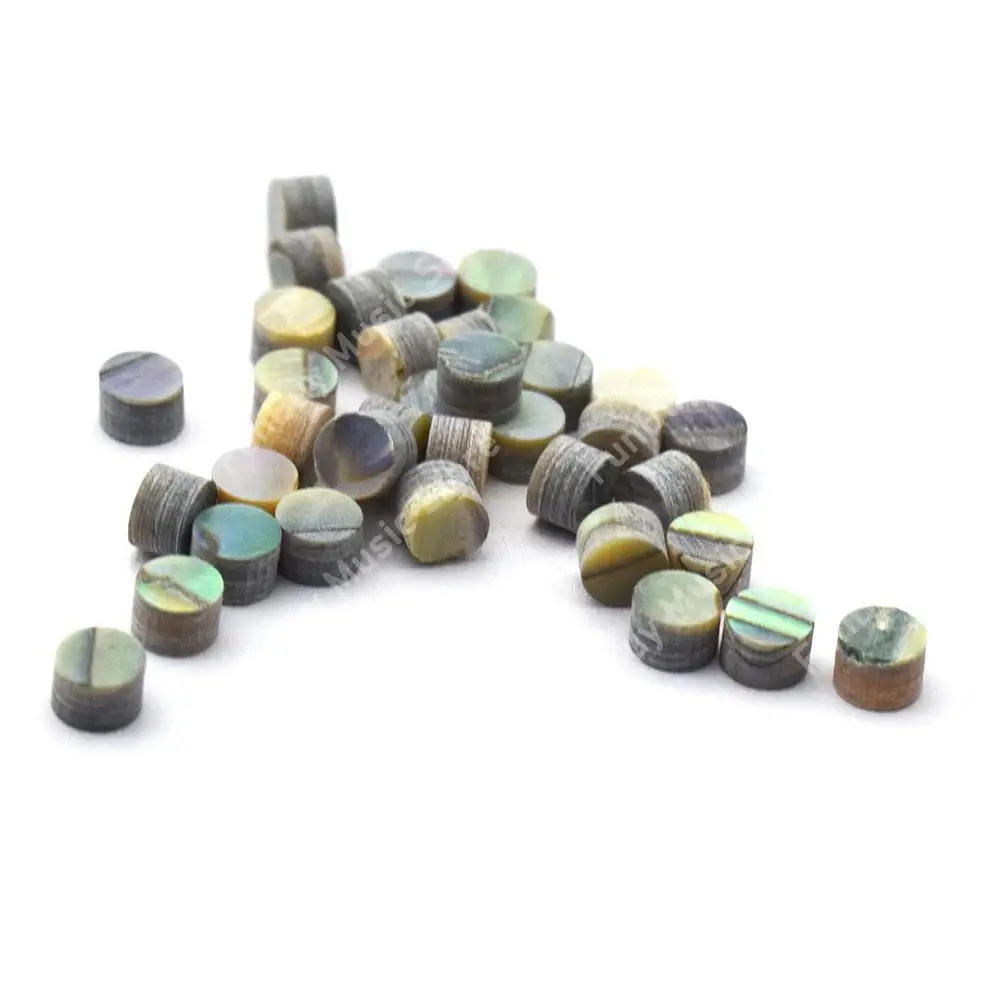 20pcs 2/3/4/6*2mm Colourful Abalone Inlay Dots Abalone White Pearl Shell Dots for Ukulele Acoustic Guitar Fretboard Fingerboard