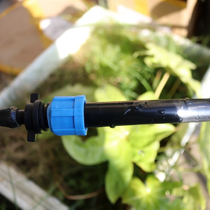 20/50/100M 16mm Micro Irrigation Drip Tape 1-hole Greenhouse Garden Flower Pots Watering Soaker Hose With Pipe Connector