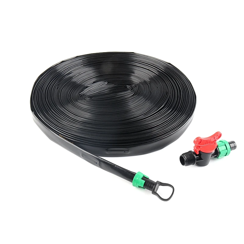 20/50/100M 16mm Micro Irrigation Drip Tape 1-hole Greenhouse Garden Flower Pots Watering Soaker Hose With Pipe Connector