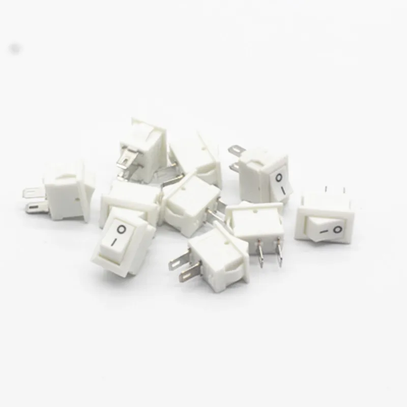 10pcs KCD11-101 3A/250V Small Black 10*15mm SPST 2PIN ON/OFF G130 Boat Rocker Switch Car Dash Dashboard Truck RV ATV Home