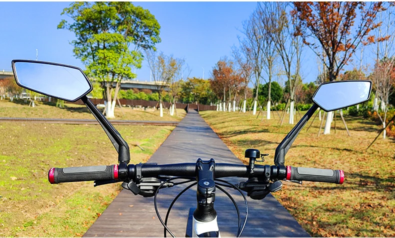 EasyDo Bicycle Handlebar Rear View Mirror Electric Scooter Mirror Bike Wide Range Back Sight Reflector For Bicycle Accessories