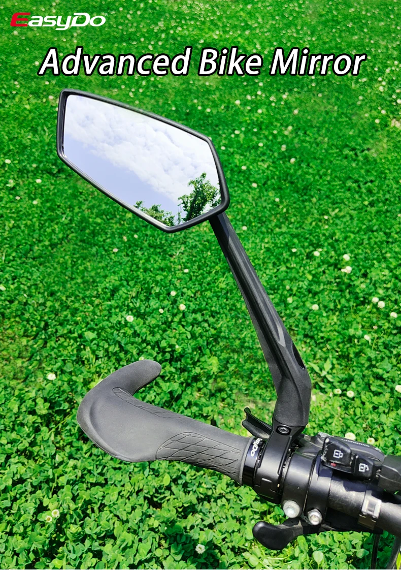 EasyDo Bicycle Handlebar Rear View Mirror Electric Scooter Mirror Bike Wide Range Back Sight Reflector For Bicycle Accessories
