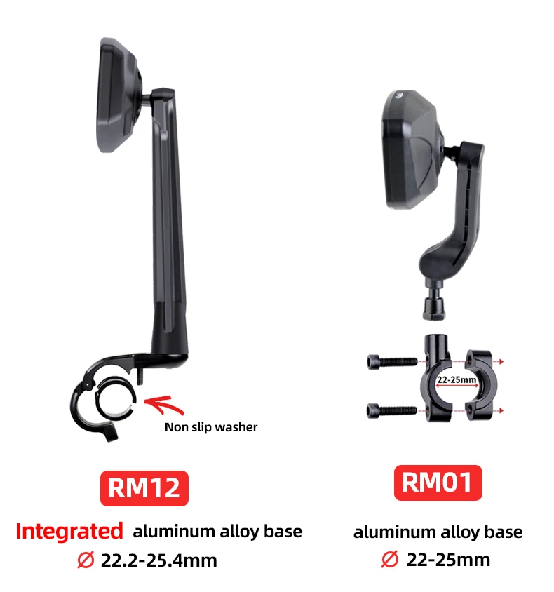 EasyDo Bicycle Handlebar Rear View Mirror Electric Scooter Mirror Bike Wide Range Back Sight Reflector For Bicycle Accessories