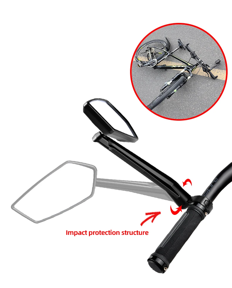 EasyDo Bicycle Handlebar Rear View Mirror Electric Scooter Mirror Bike Wide Range Back Sight Reflector For Bicycle Accessories