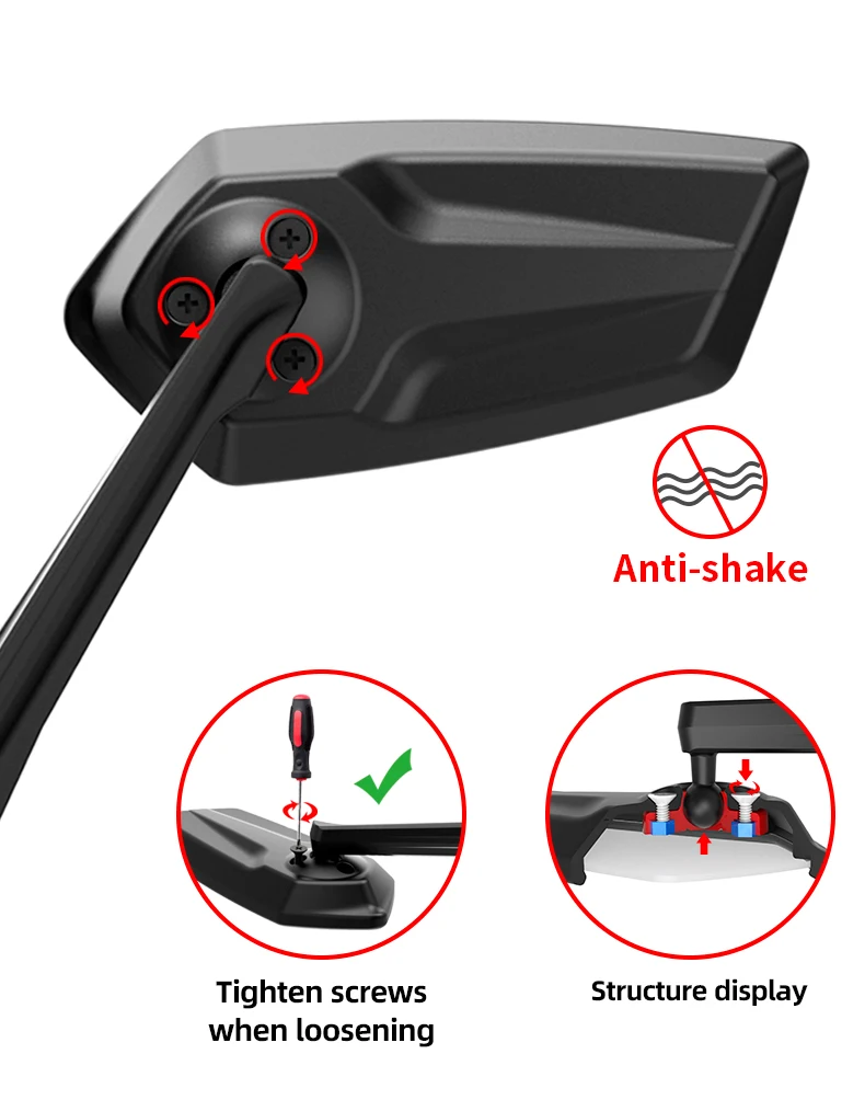 EasyDo Bicycle Handlebar Rear View Mirror Electric Scooter Mirror Bike Wide Range Back Sight Reflector For Bicycle Accessories
