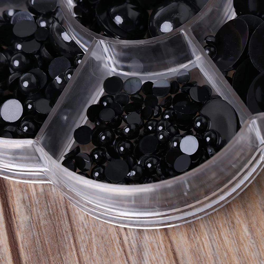 100/500pcs DIY 3-12mm Round Flat Black Eyes Plastic Eyes Eyes for Dolls Making Doll Toys Teddy Bear Eyes Doll Eyes Accessories