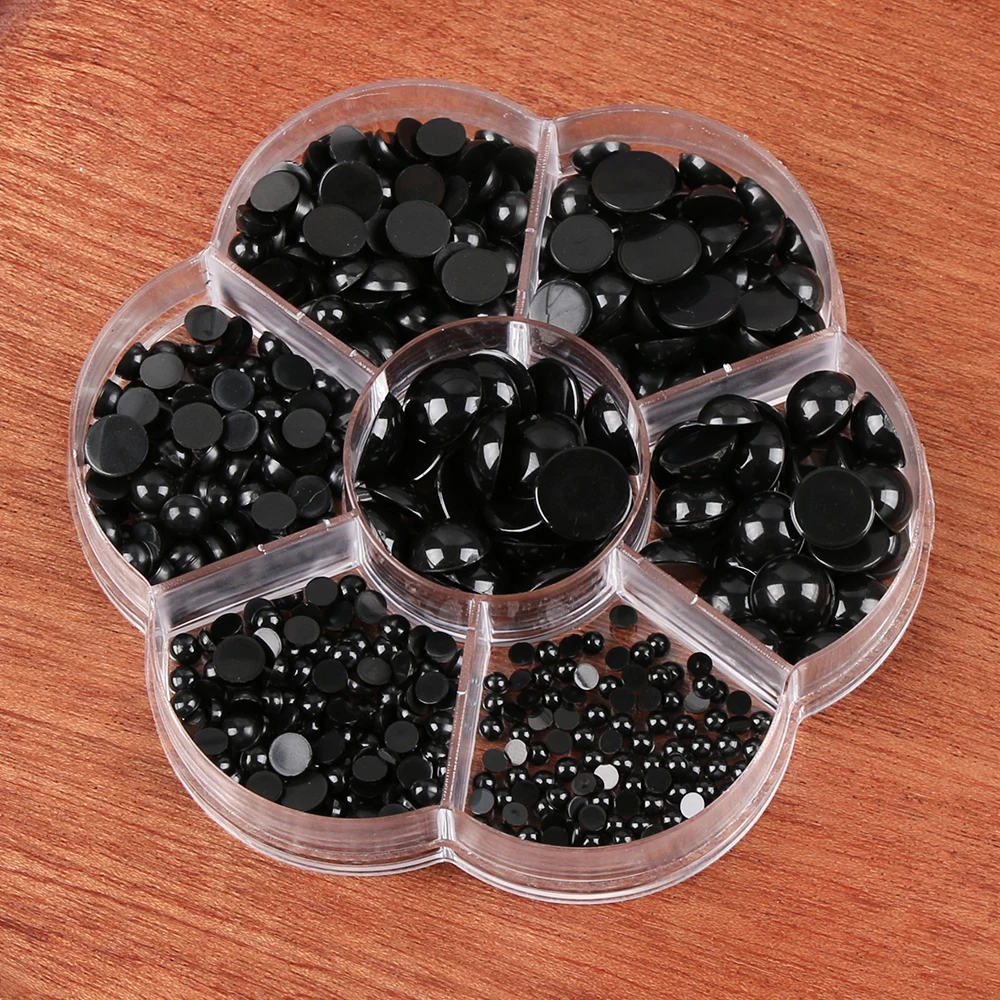100/500pcs DIY 3-12mm Round Flat Black Eyes Plastic Eyes Eyes for Dolls Making Doll Toys Teddy Bear Eyes Doll Eyes Accessories